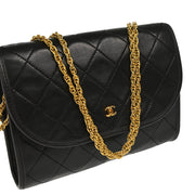 Chanel Black Lambskin Shoulder Bag