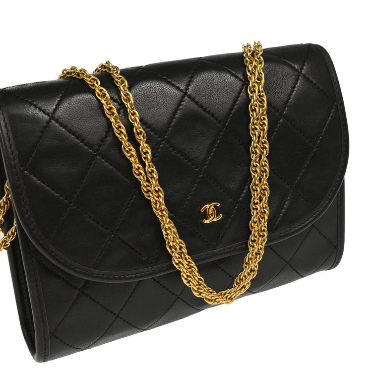 Chanel Black Lambskin Shoulder Bag