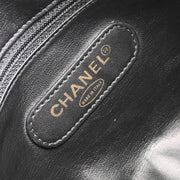 Chanel 1994-1996 Black Lambskin Bicolore 2way Shoulder Duffle Handbag