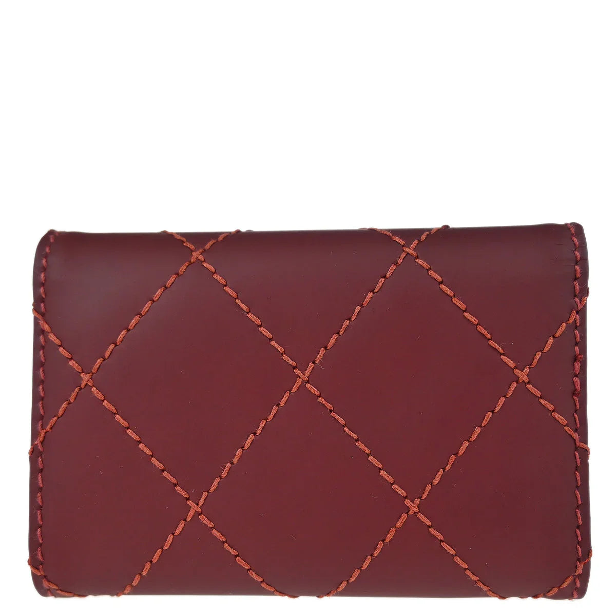 Chanel 2003-2004 Red Calfskin Wild Stitch Six Hook Key Case Small Good