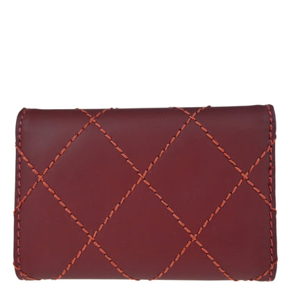 Chanel 2003-2004 Red Calfskin Wild Stitch Six Hook Key Case Small Good