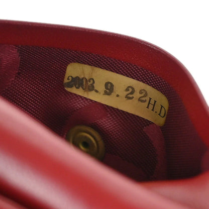 Chanel 2003-2004 Red Calfskin Wild Stitch Six Hook Key Case Small Good