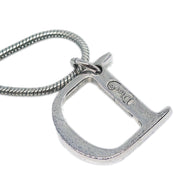 Christian Dior Necklace Pendant Silver Rhinestone