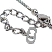 Christian Dior Necklace Pendant Silver Rhinestone