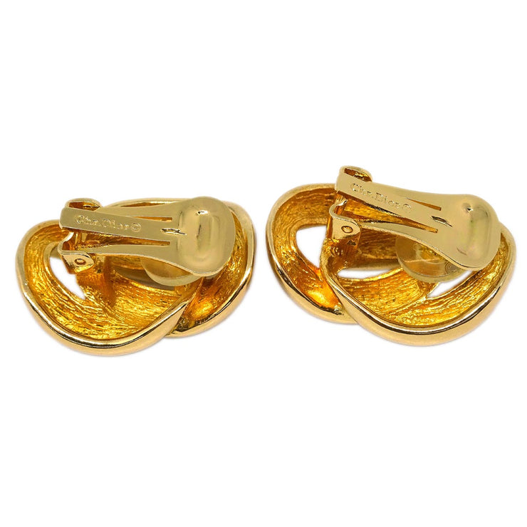 Christian Dior Earrings Clip-On Gold