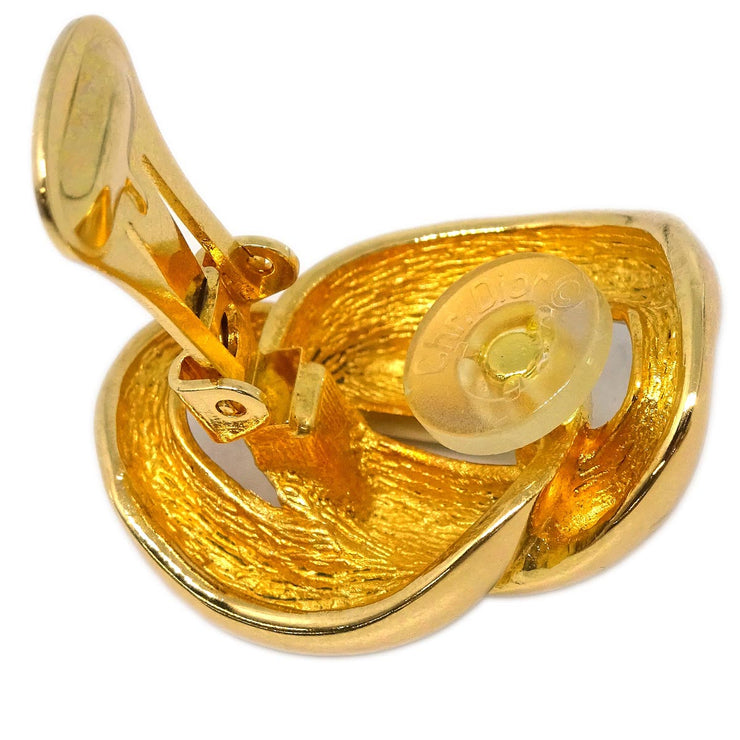 Christian Dior Earrings Clip-On Gold