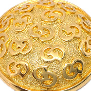 Christian Dior Button Earrings Clip-On Gold