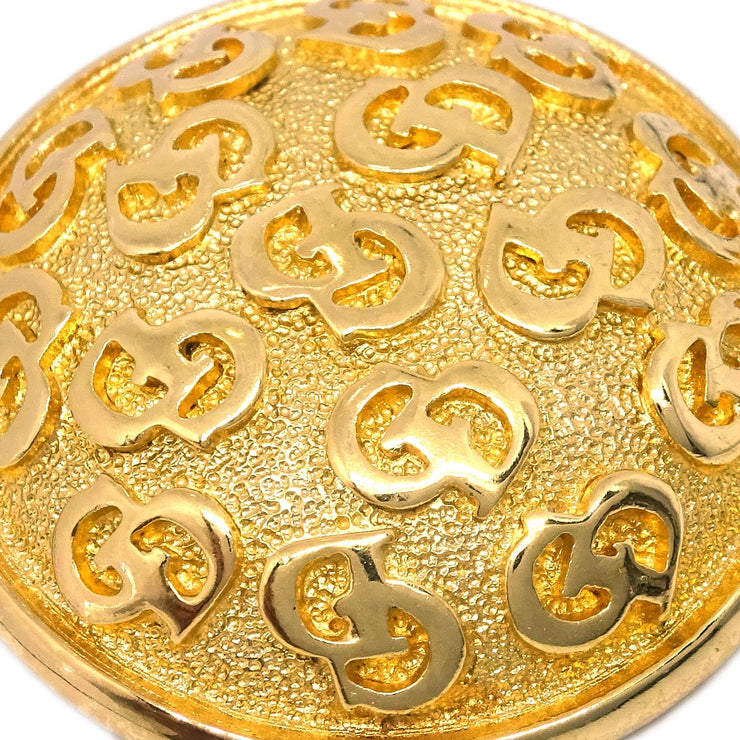 Christian Dior Button Earrings Clip-On Gold