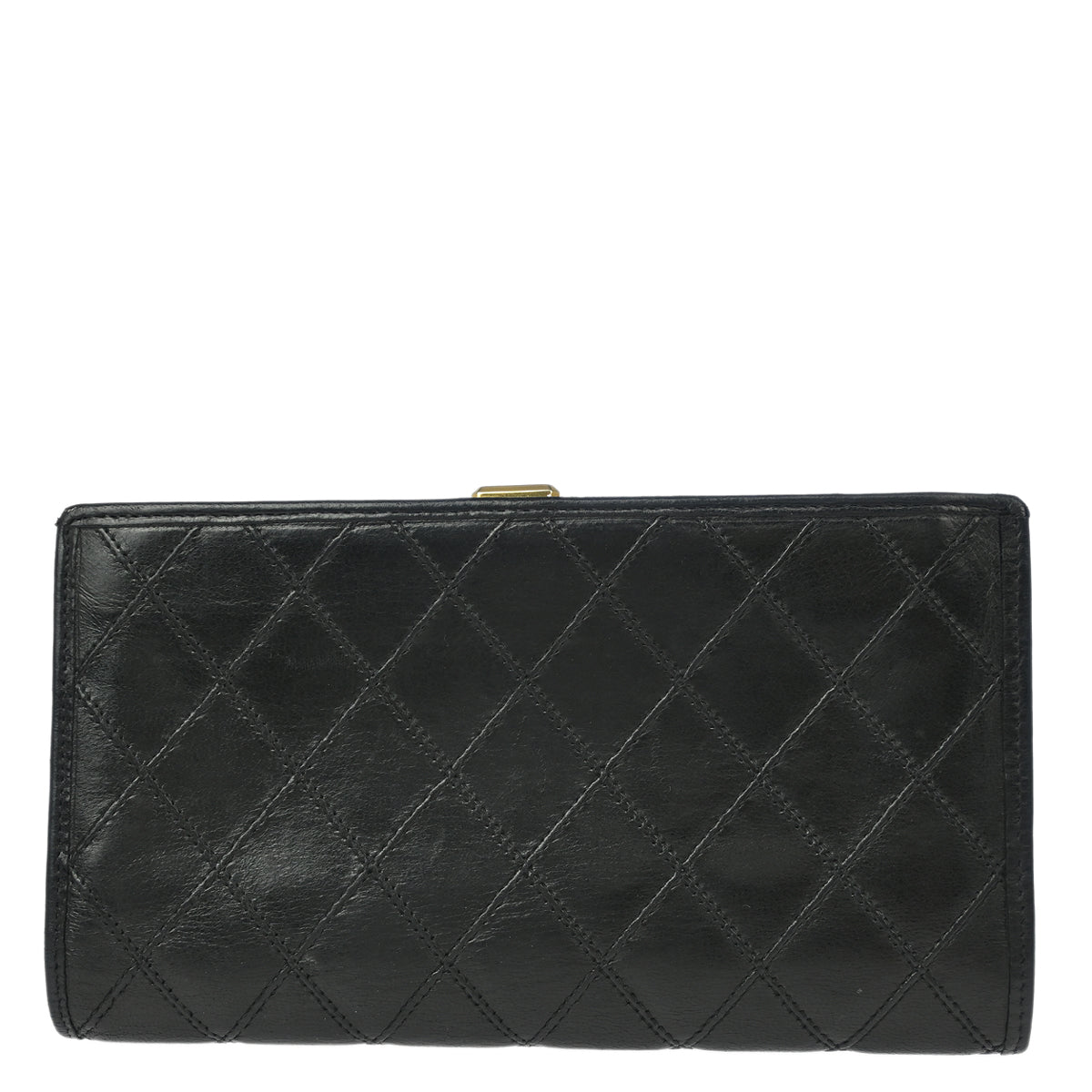 Chanel 1991-1994 Black Lambskin Bicolore Wallet