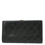 Chanel 1991-1994 Black Lambskin Bicolore Wallet