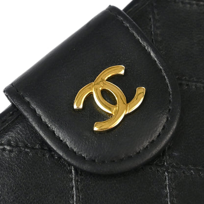 Chanel 1991-1994 Black Lambskin Bicolore Wallet