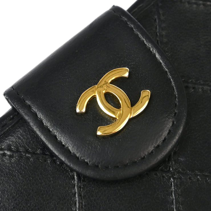 Chanel 1991-1994 Black Lambskin Bicolore Wallet