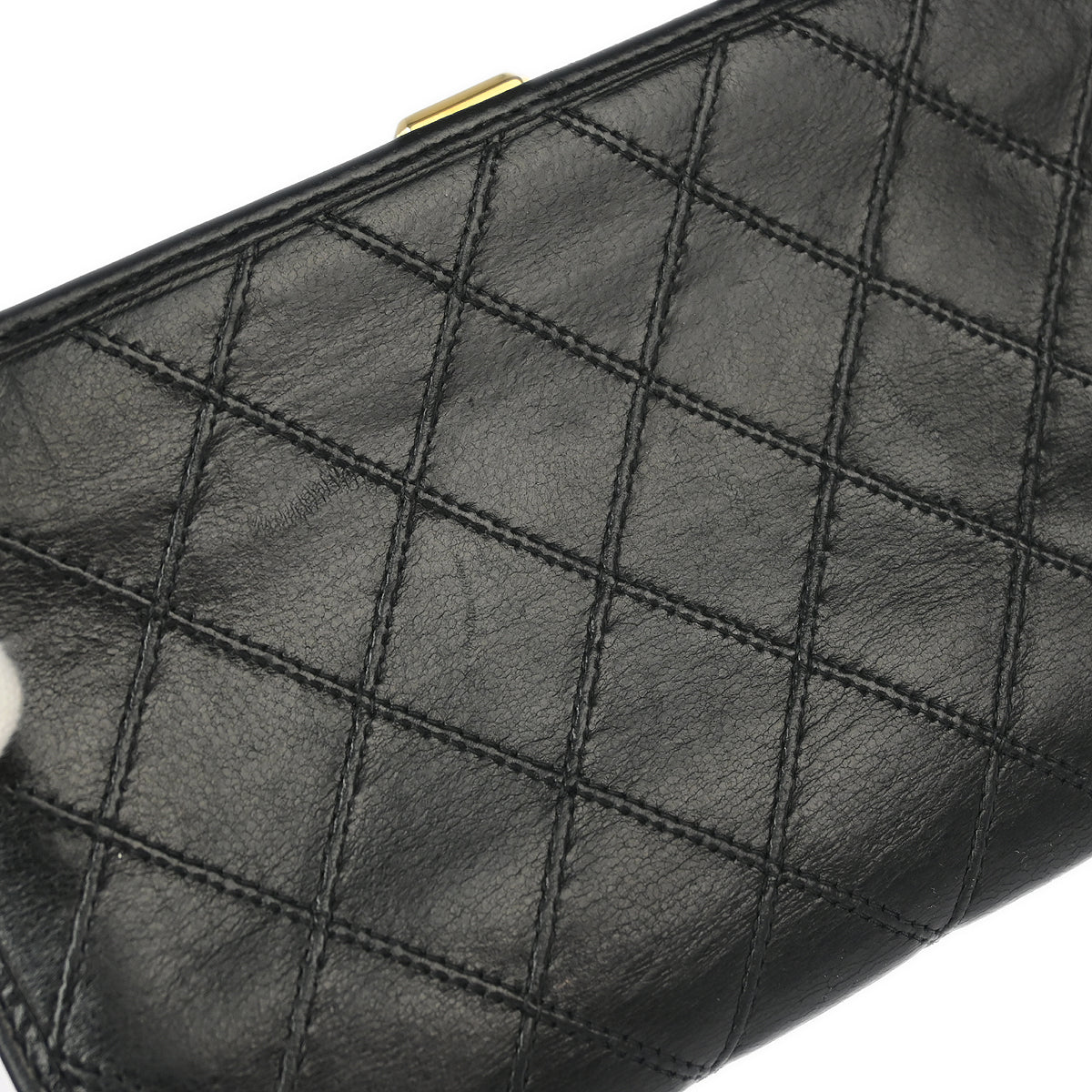 Chanel 1991-1994 Black Lambskin Bicolore Wallet