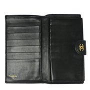 Chanel 1991-1994 Black Lambskin Bicolore Wallet