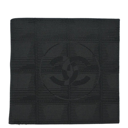 Chanel 2000-2001 Black Nylon Travel Line Bifold Wallet