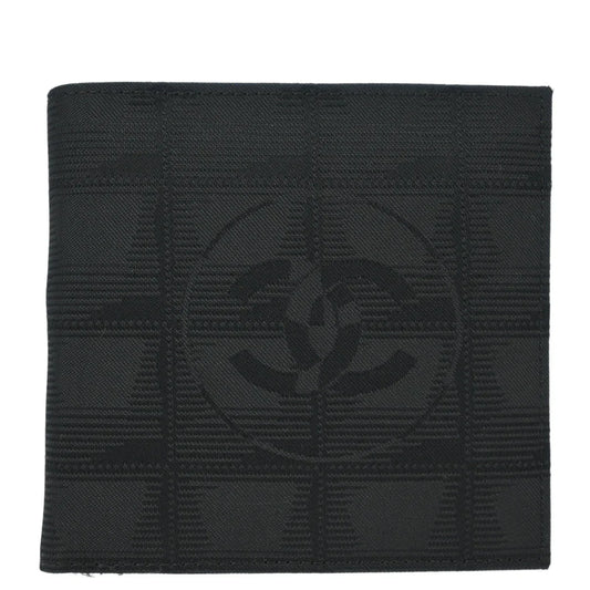 Chanel 2000-2001 Black Nylon Travel Line Bifold Wallet