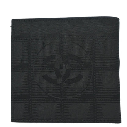 Chanel 2000-2001 Black Nylon Travel Line Bifold Wallet