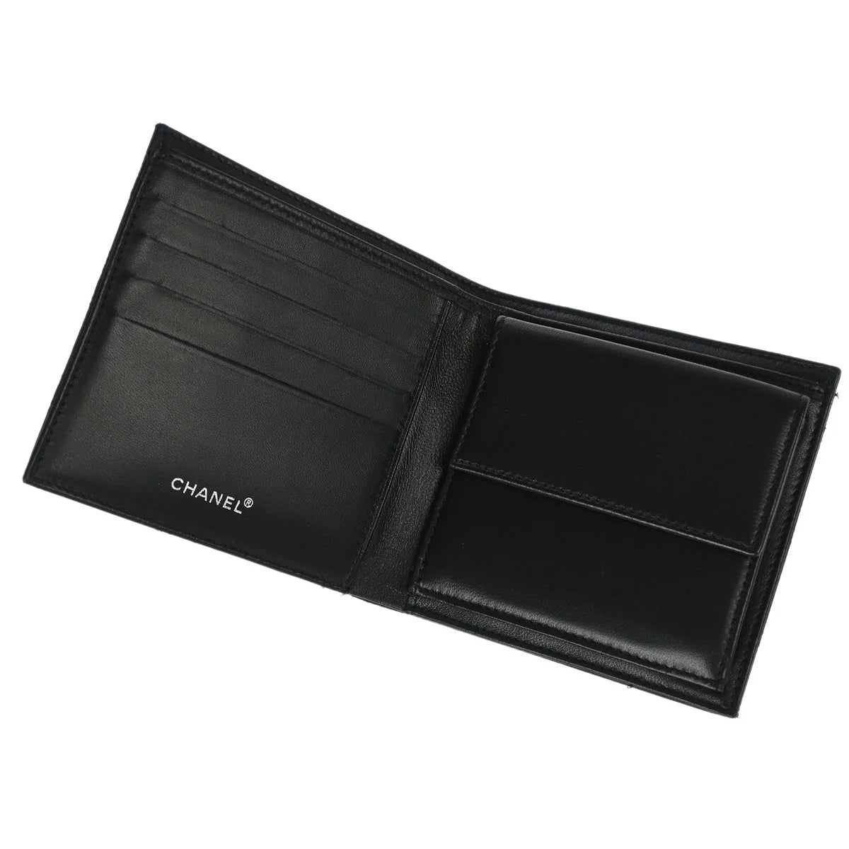 Chanel 2000-2001 Black Nylon Travel Line Bifold Wallet