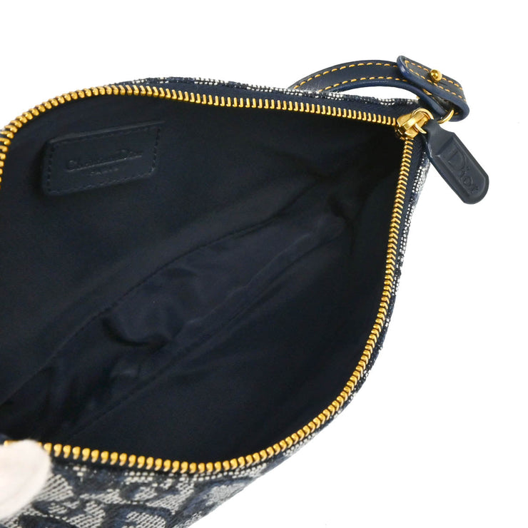 Christian Dior Navy Trotter Saddle Handbag