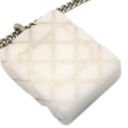 Chanel Cambon Ligne Chain Necklace Pendant Gold White 05C