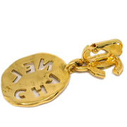 Chanel Dangle Earrings CC Clip-On Gold