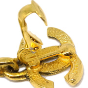 Chanel Dangle Earrings CC Clip-On Gold