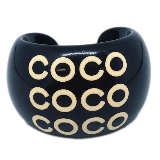 Chanel Ring Black Acrylic #53 #13 01P