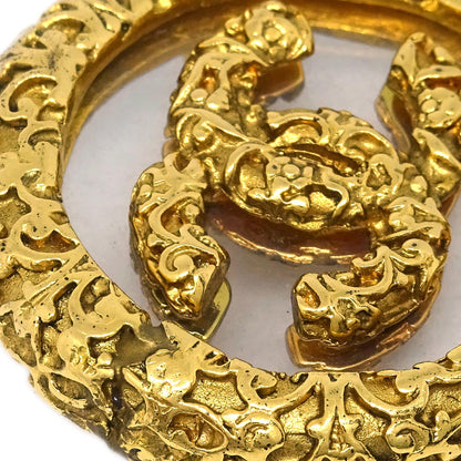 Chanel Medallion Brooch Pin Gold 93A