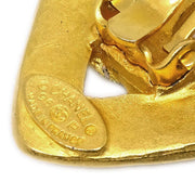 Chanel Gold Heart Earrings Clip-On 95P
