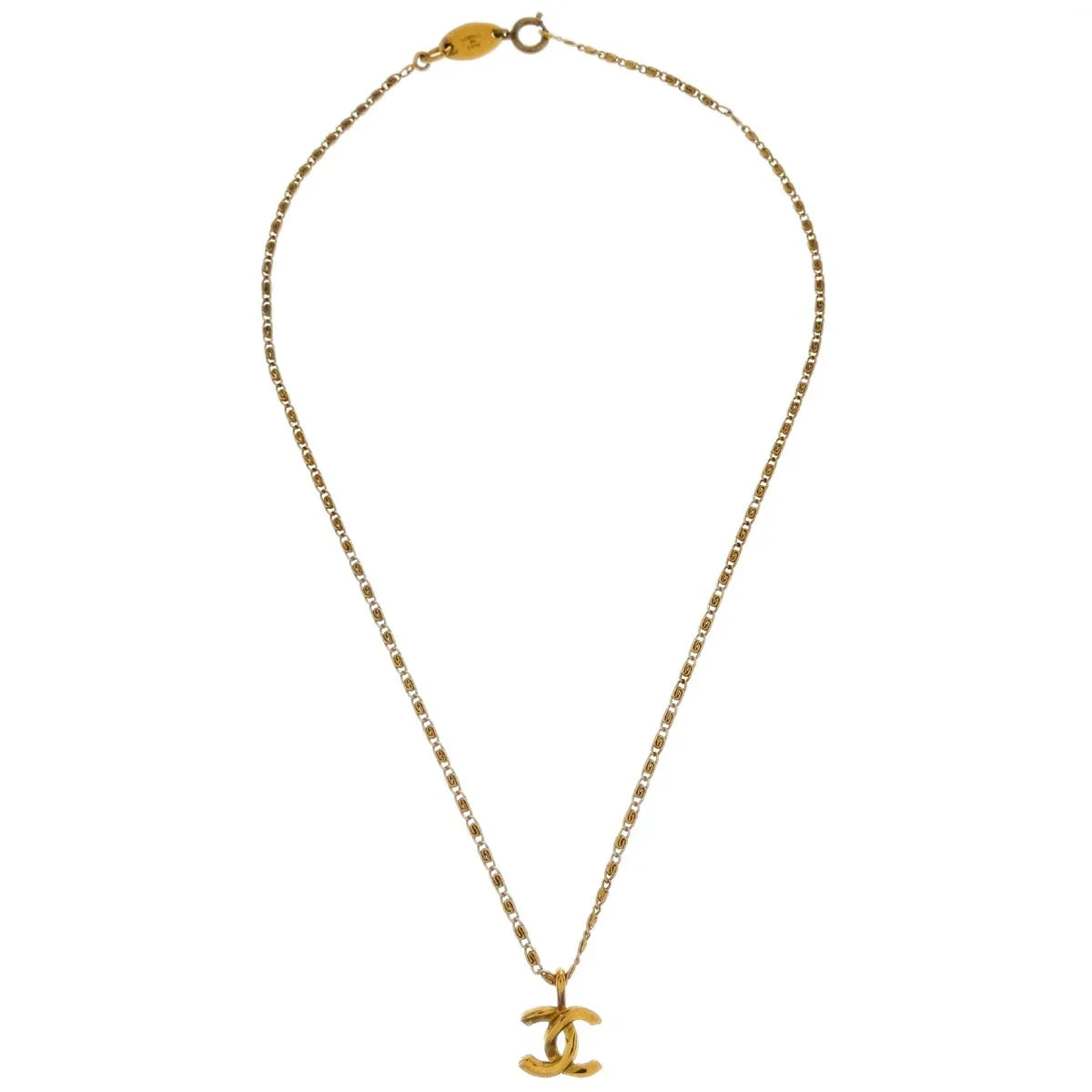 Chanel Gold CC Chain Pendant Necklace 1982