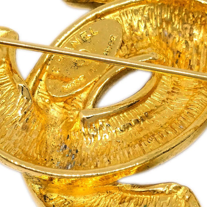 Chanel Quilted CC Brooch Pin Gold 1153