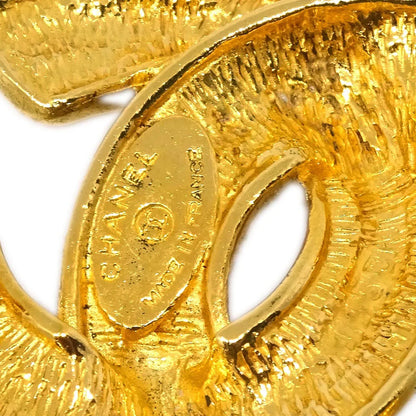 Chanel Quilted CC Brooch Pin Gold 1153