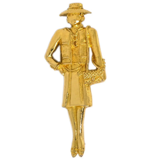 Chanel Gold Mademoiselle Brooch Pin