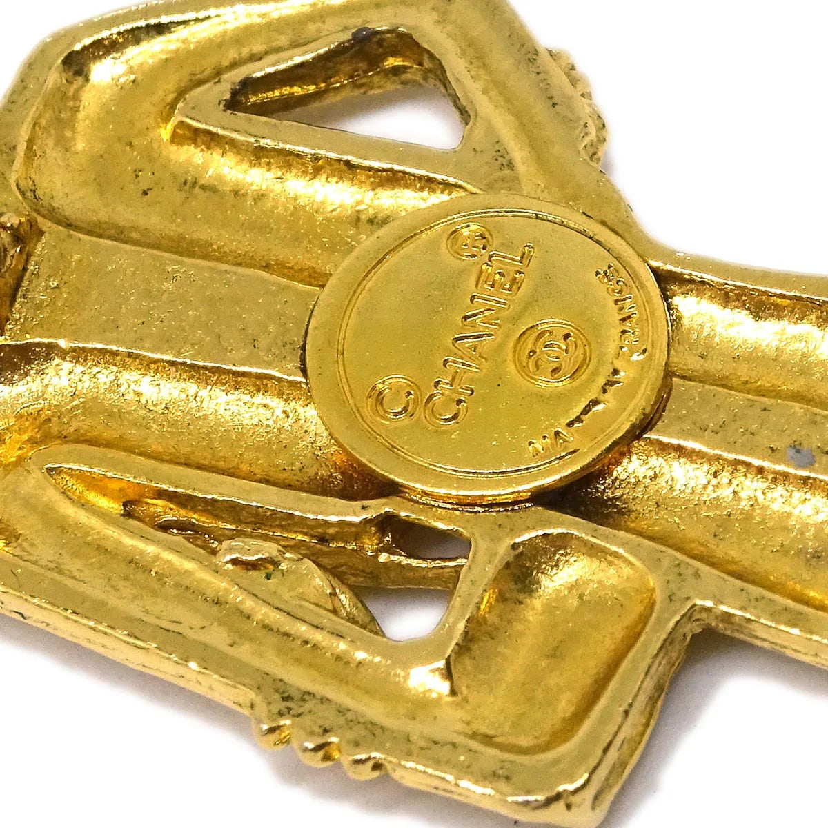 Chanel Gold Mademoiselle Brooch Pin