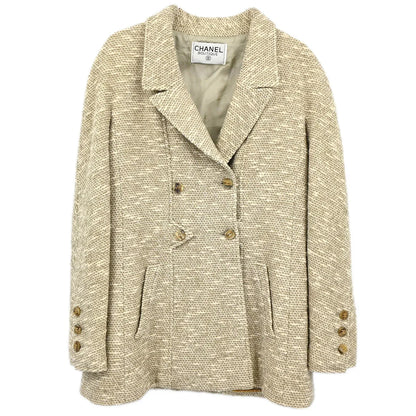 Chanel Double Breasted Jacket Brown