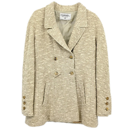 Chanel Double Breasted Jacket Brown