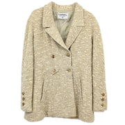 Chanel Double Breasted Jacket Brown