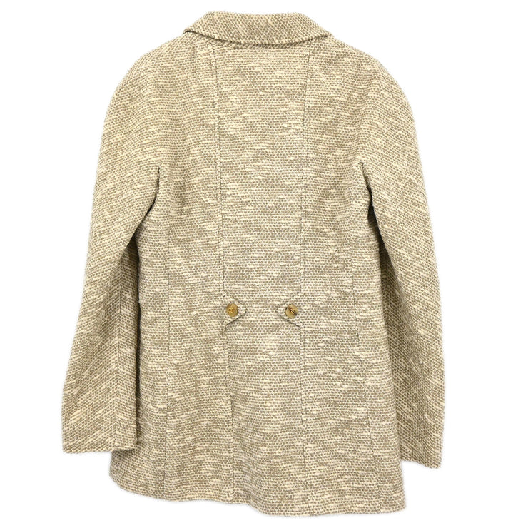 Chanel Double Breasted Jacket Brown