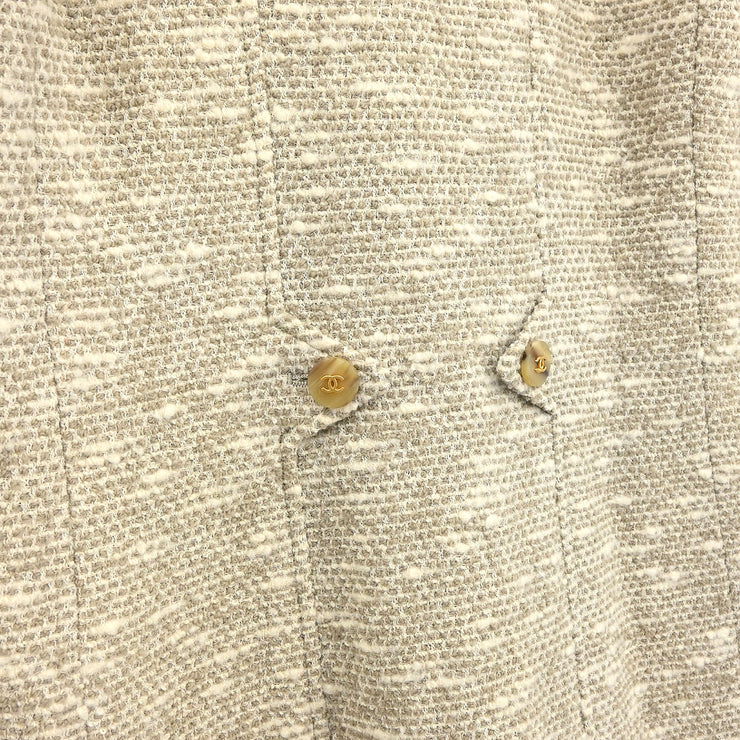 Chanel Double Breasted Jacket Brown