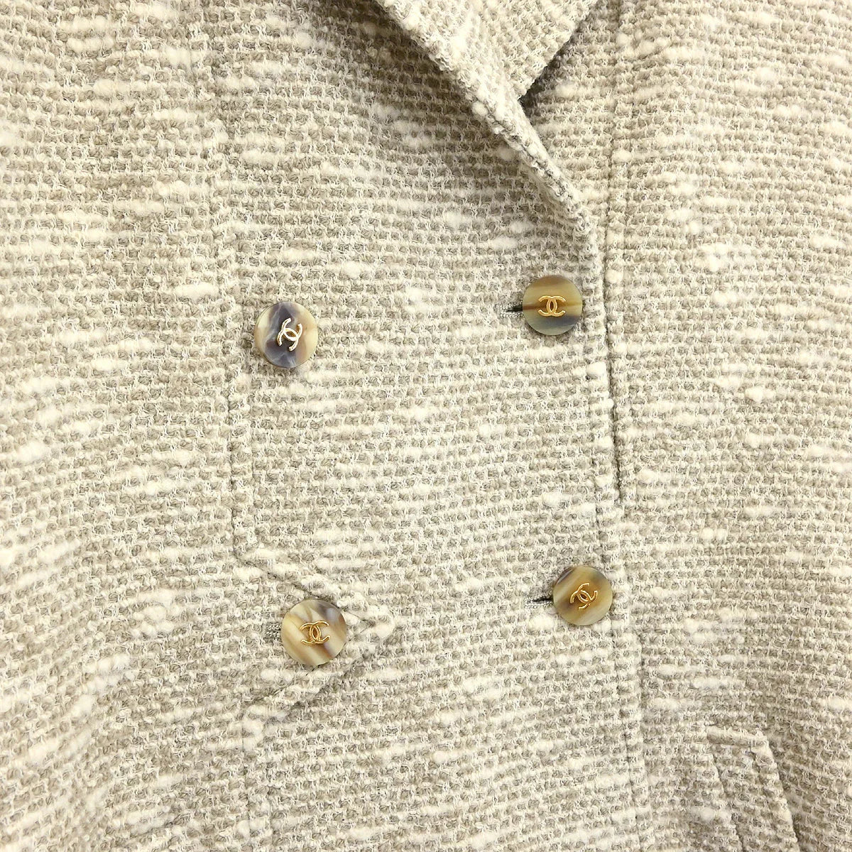 Chanel Double Breasted Jacket Brown