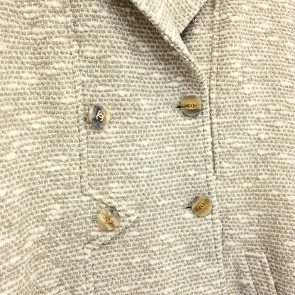 Chanel Double Breasted Jacket Brown