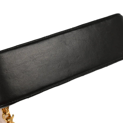 Chanel 1991-1994 Black Lambskin Single Flap Shoulder Bag
