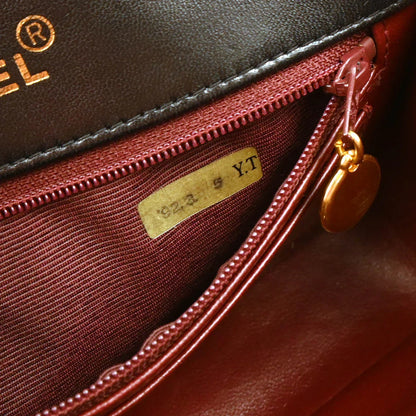 Chanel 1991-1994 Black Lambskin Single Flap Shoulder Bag