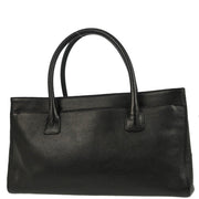 Chanel 2005-2006 Black Calfskin Mademoiselle Lock Executive Cerf Tote Bag
