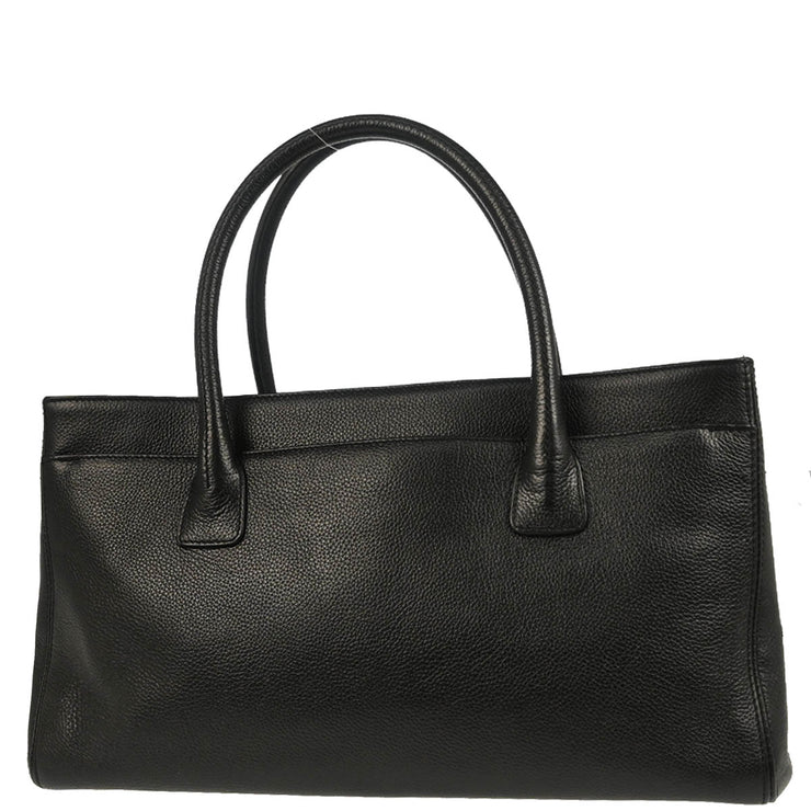 Chanel 2005-2006 Black Calfskin Mademoiselle Lock Executive Cerf Tote Bag