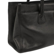 Chanel 2005-2006 Black Calfskin Mademoiselle Lock Executive Cerf Tote Bag