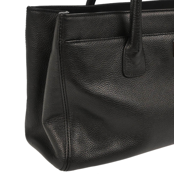 Chanel 2005-2006 Black Calfskin Mademoiselle Lock Executive Cerf Tote Bag