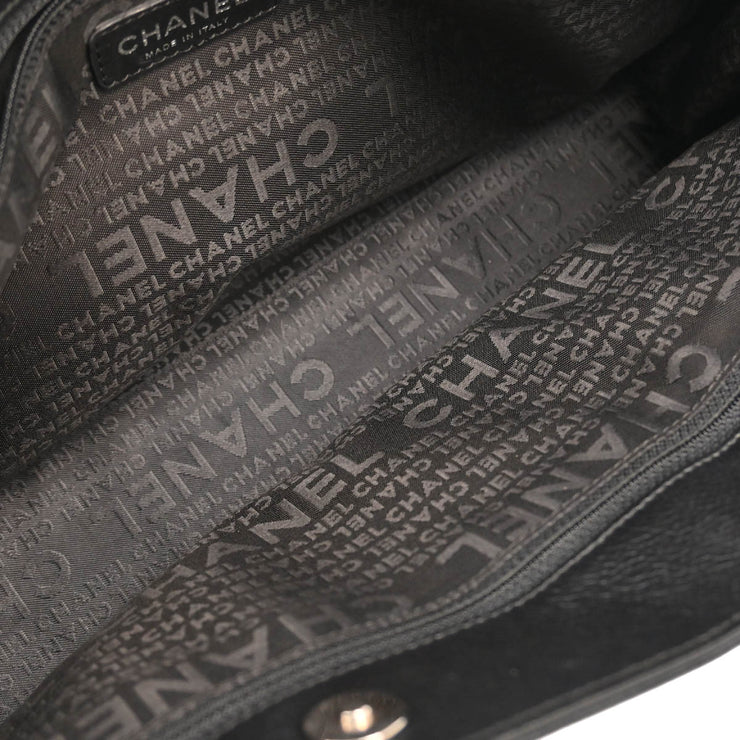 Chanel 2005-2006 Black Calfskin Mademoiselle Lock Executive Cerf Tote Bag
