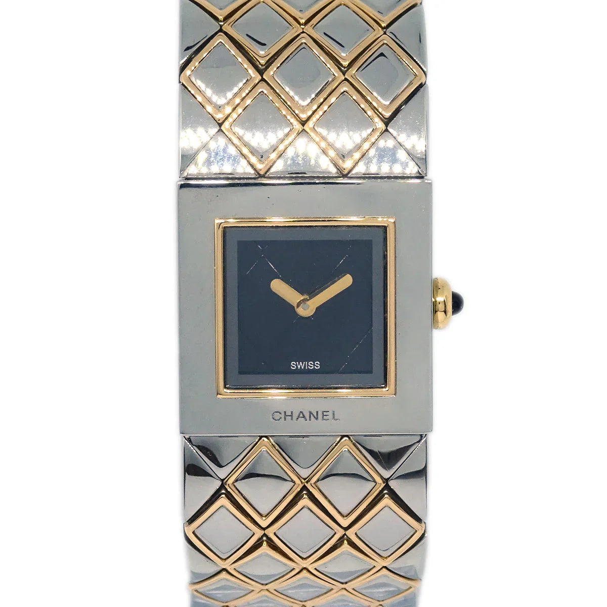 Chanel H0475 Matelasse Quartz Watch SS 18KYG