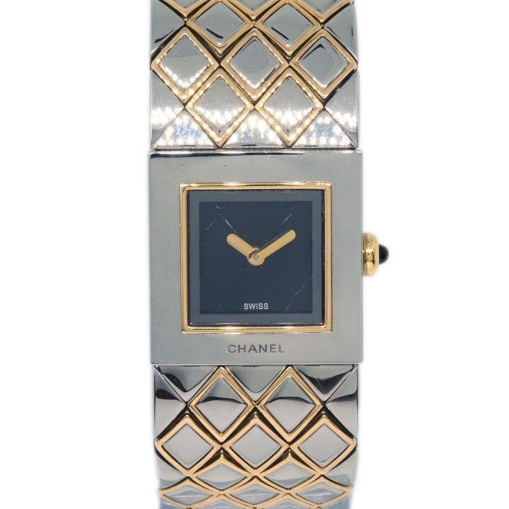 Chanel H0475 Matelasse Quartz Watch SS 18KYG
